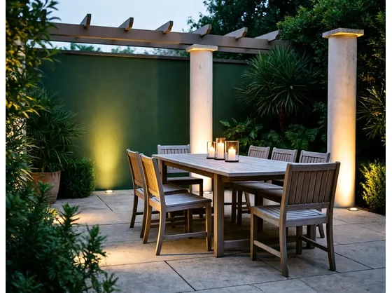 foto giardino illuminato