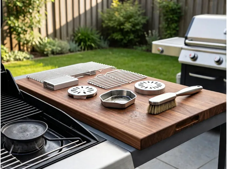 Griglie, diffusori e vaschetta: la procedura per il barbecue a gas