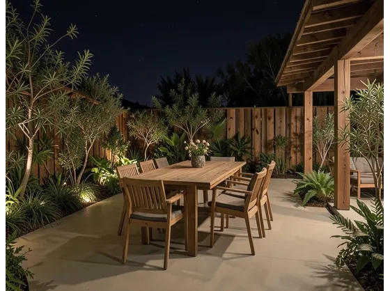 foto giardino illuminato