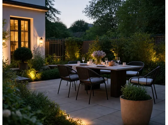 foto giardino illuminato