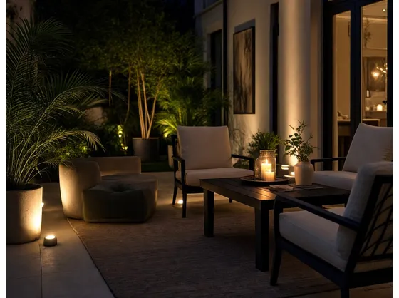 foto giardino illuminato