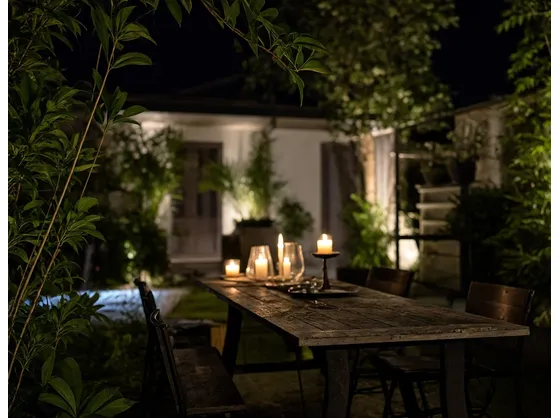 foto giardino illuminato