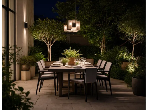 foto giardino illuminato