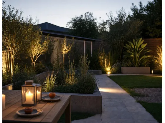 foto giardino illuminato