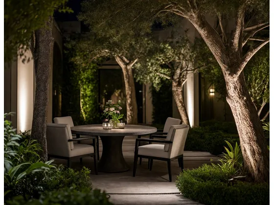 foto giardino illuminato