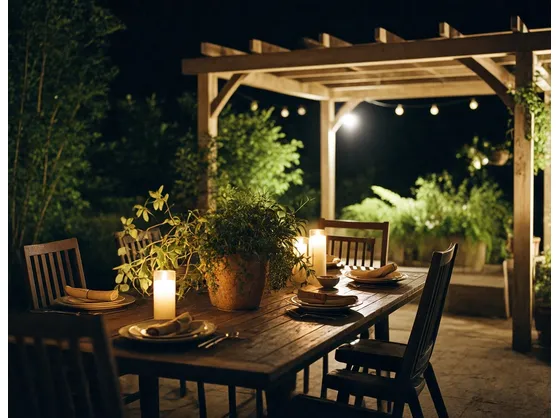 foto giardino illuminato