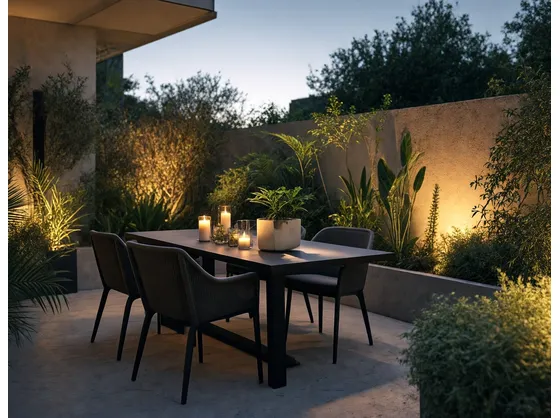 foto giardino illuminato