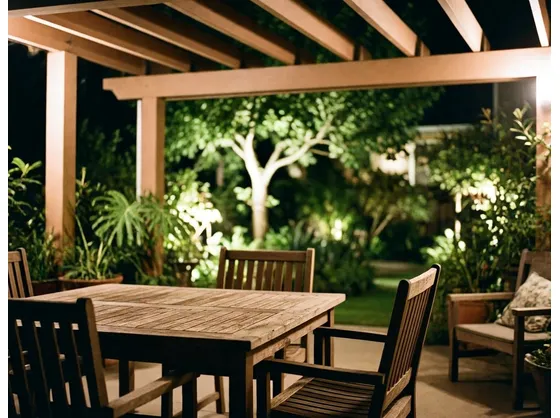 foto giardino illuminato
