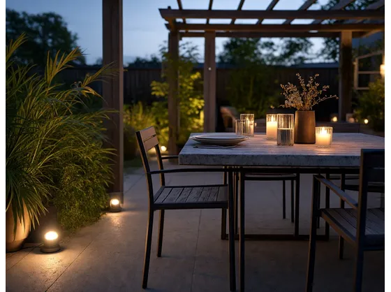 foto giardino illuminato