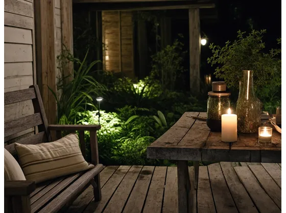 foto giardino illuminato