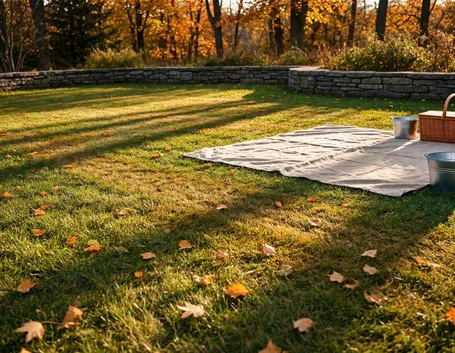 Preparare il giardino per i giochi all'aperto in autunno