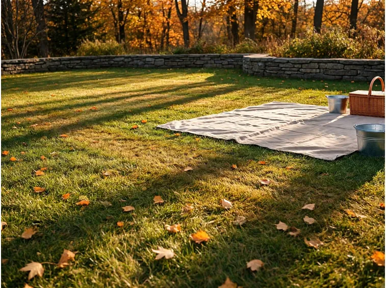 Preparare il giardino per i giochi all'aperto in autunno