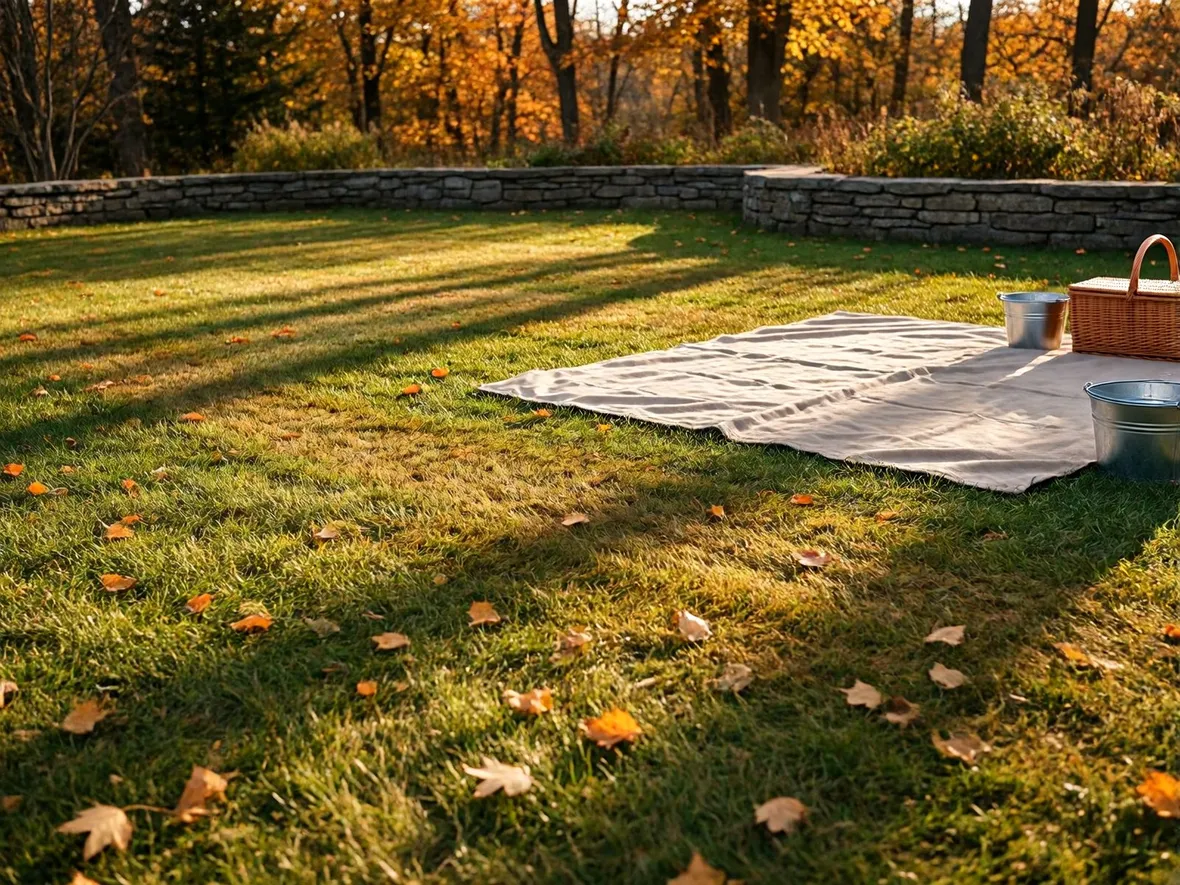 Preparare il giardino per i giochi all'aperto in autunno