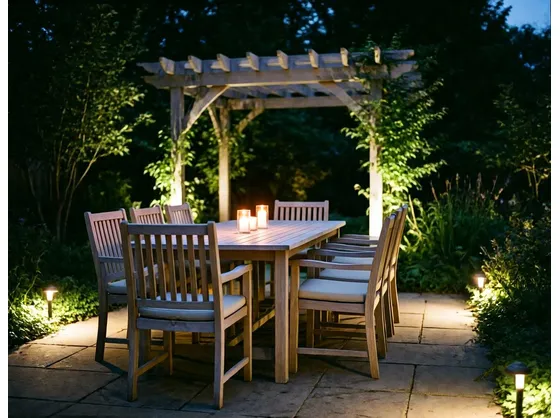 foto giardino illuminato