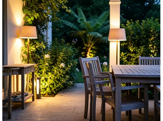 foto giardino illuminato