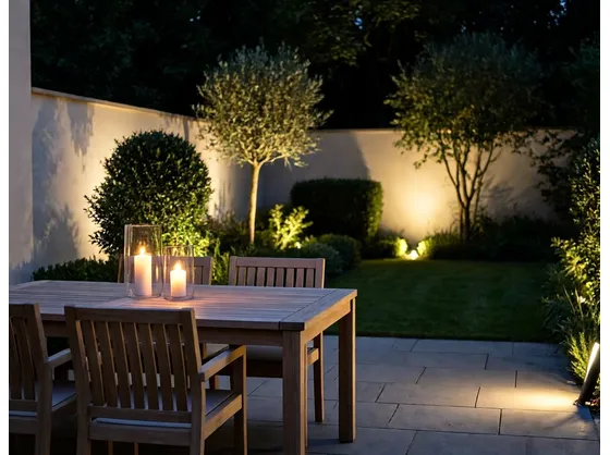 foto giardino illuminato