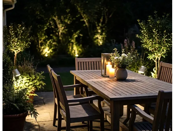 foto giardino illuminato