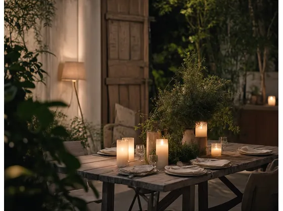 foto giardino illuminato