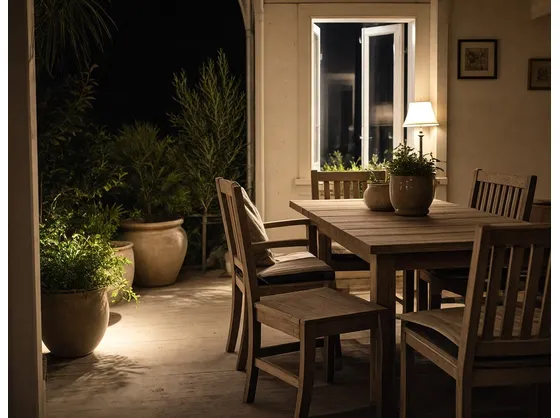 foto giardino illuminato