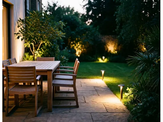 foto giardino illuminato