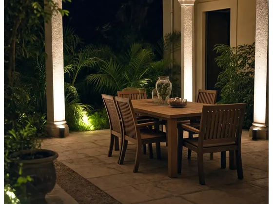 foto giardino illuminato