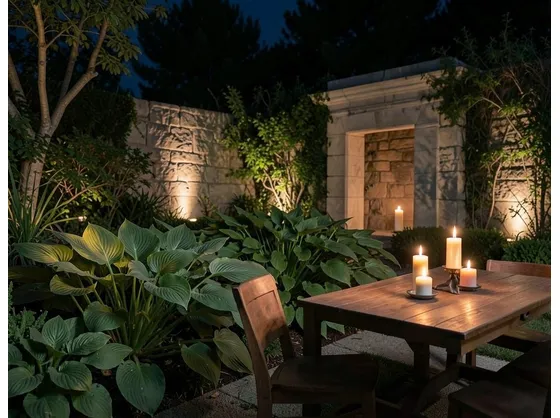 foto giardino illuminato