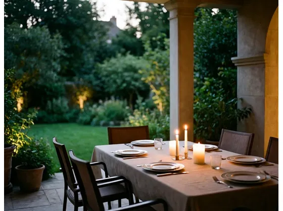 foto giardino illuminato