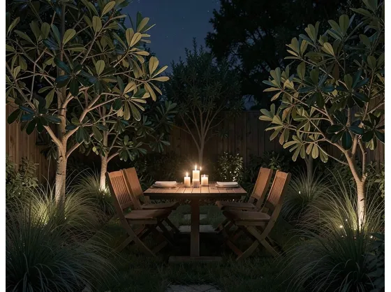 foto giardino illuminato