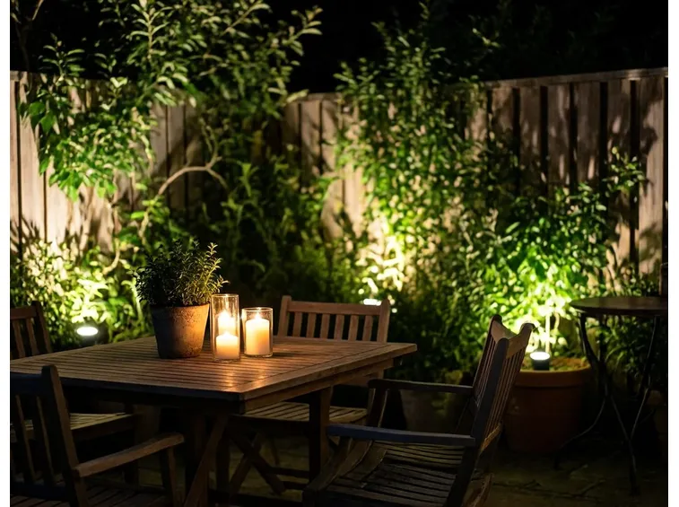 foto giardino illuminato