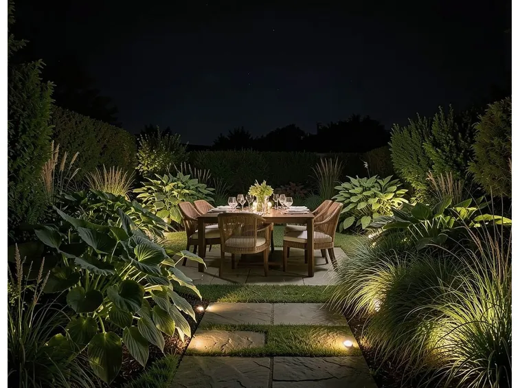 foto giardino illuminato