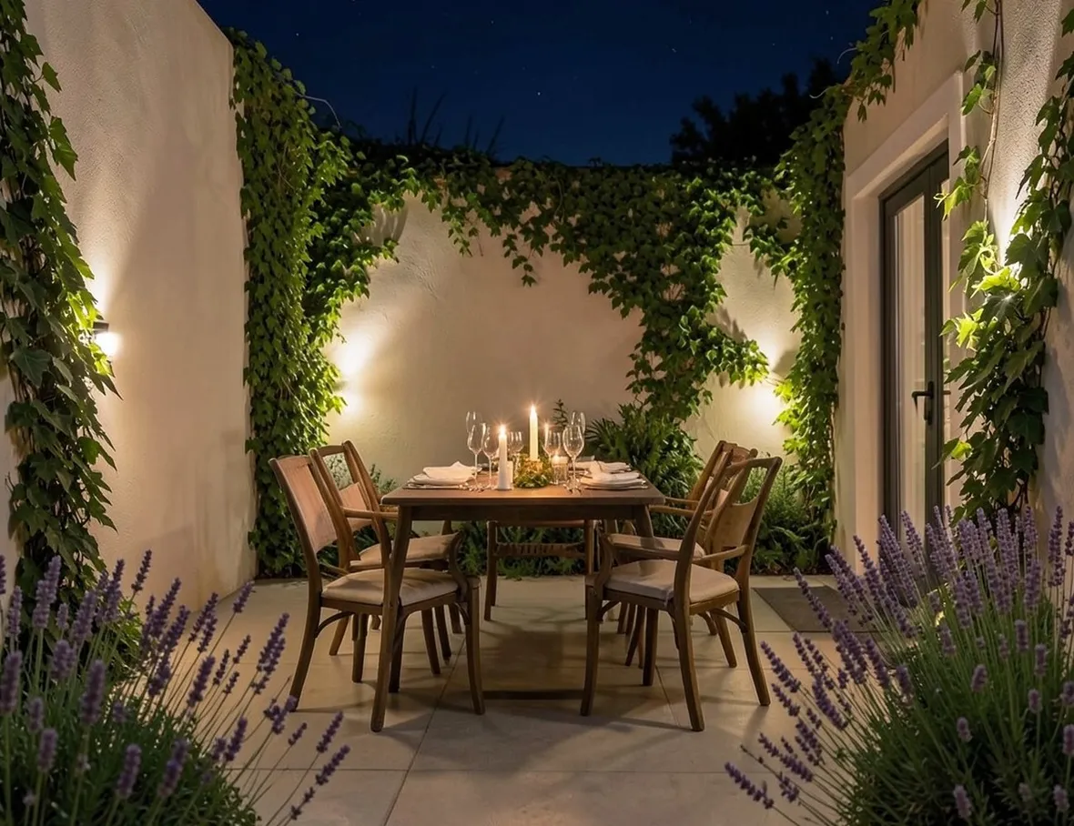 foto giardino illuminato