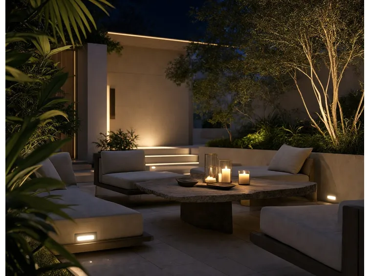 foto giardino illuminato