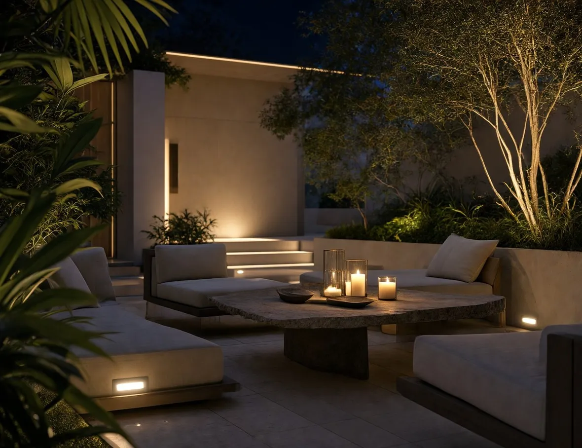 foto giardino illuminato