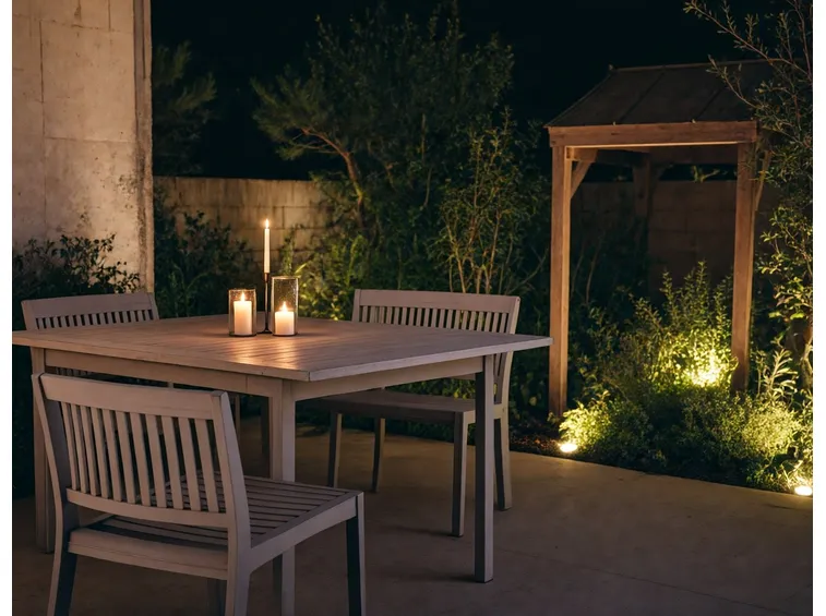 foto giardino illuminato