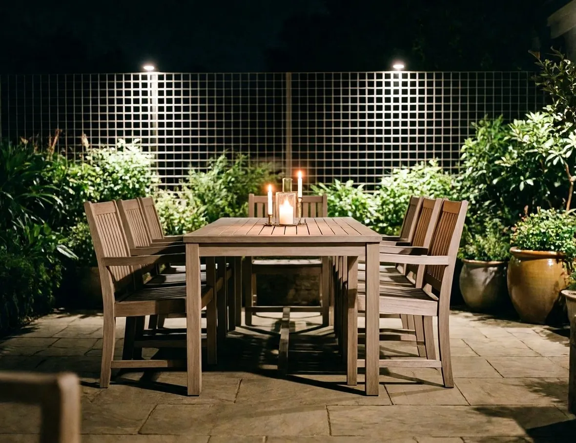 foto giardino illuminato