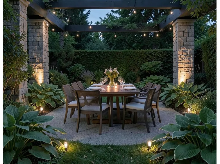 foto giardino illuminato