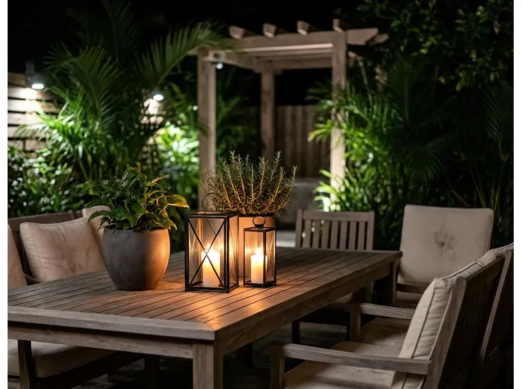 foto giardino illuminato