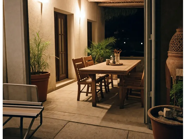 foto giardino illuminato