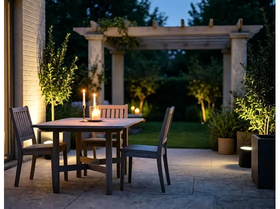 foto giardino illuminato