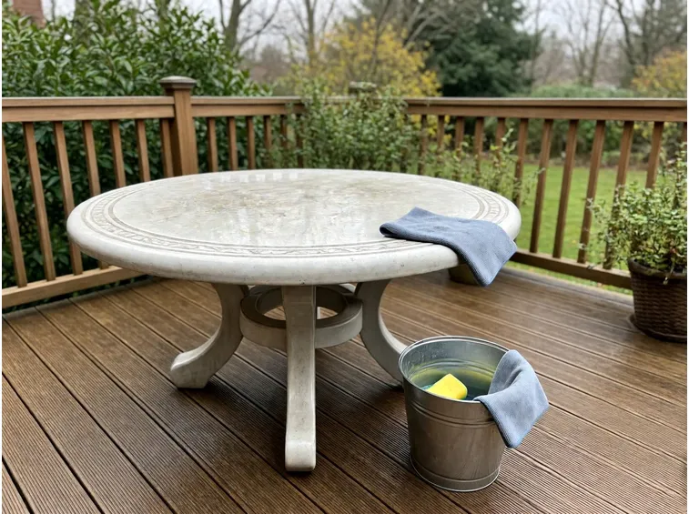 Manutenzione invernale per tavoli da giardino in HPL e ceramica
