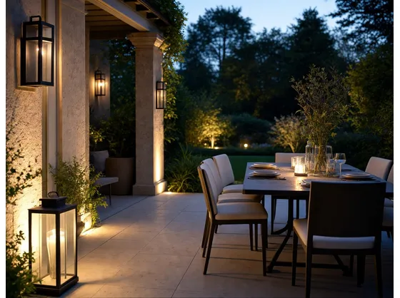 foto giardino illuminato