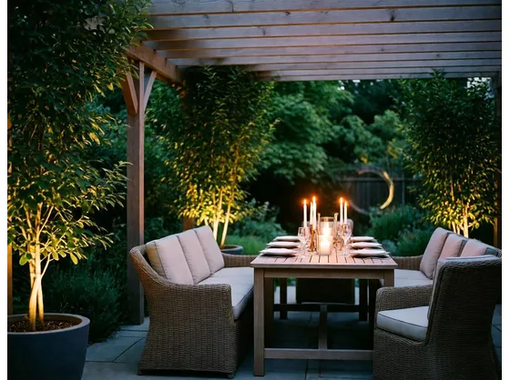 foto giardino illuminato