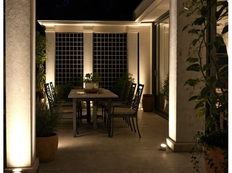 foto giardino illuminato
