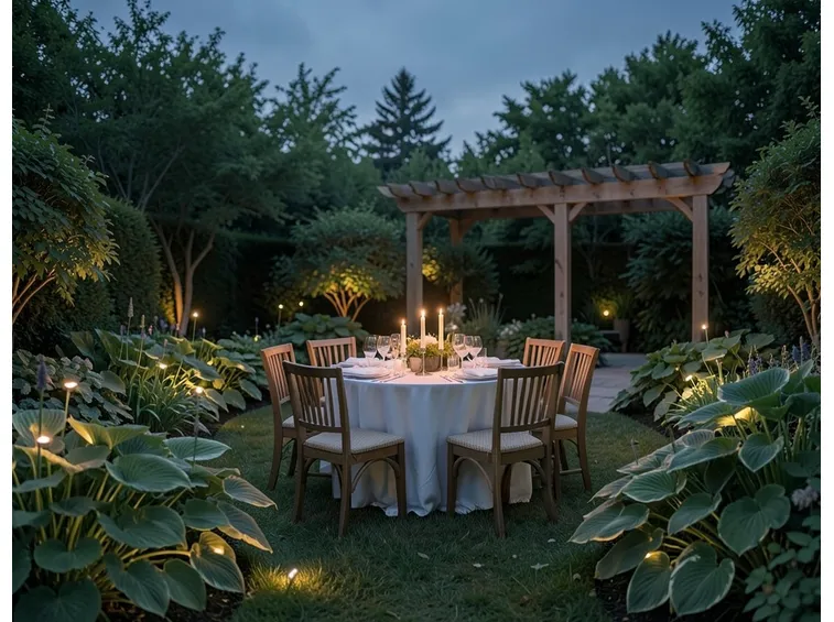 foto giardino illuminato