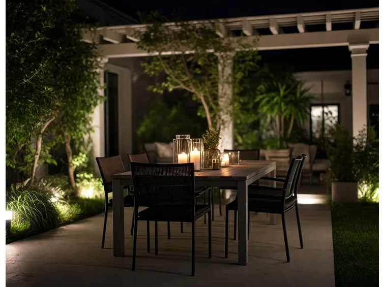 foto giardino illuminato