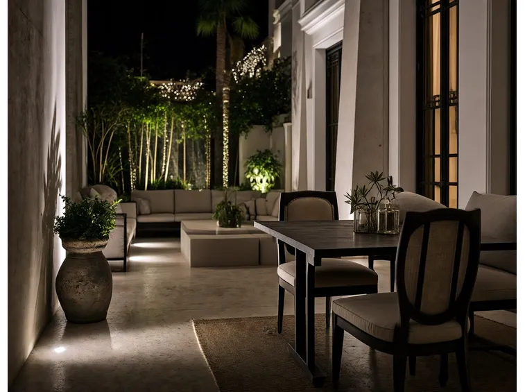 foto giardino illuminato