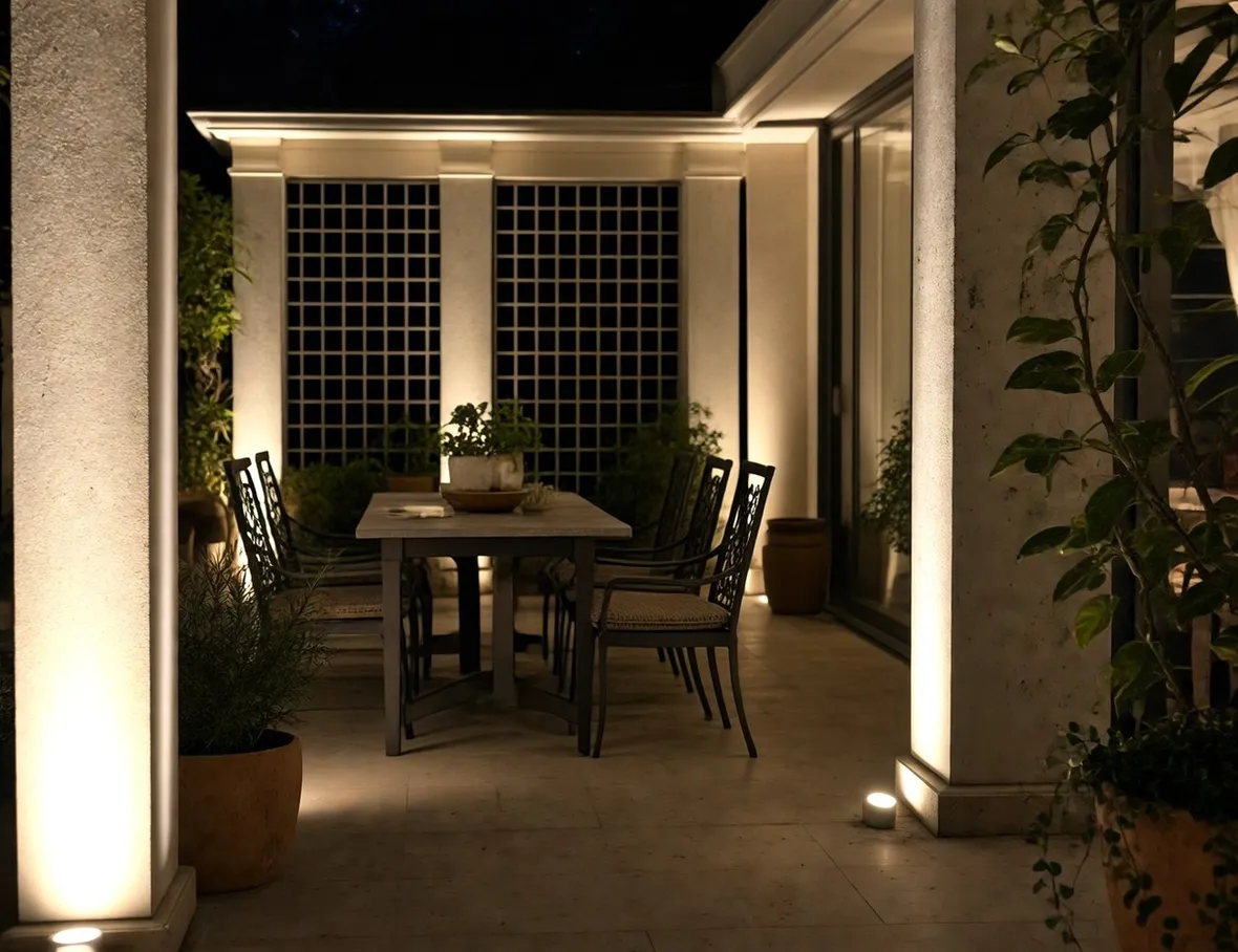foto giardino illuminato