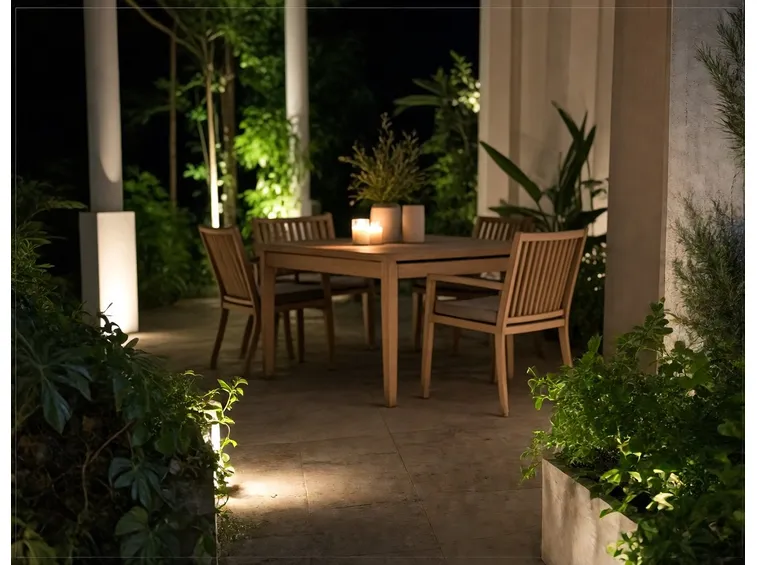 foto giardino illuminato