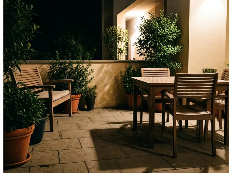 foto giardino illuminato