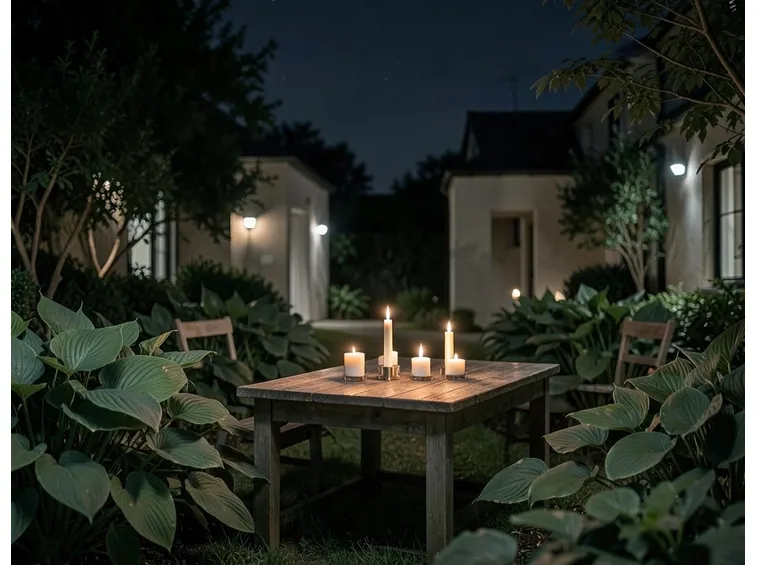 foto giardino illuminato